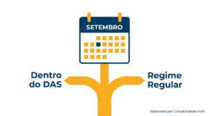 Calendário de setembro e a escolha entre Dentro do DAS e Regime Regular no Simples Nacional